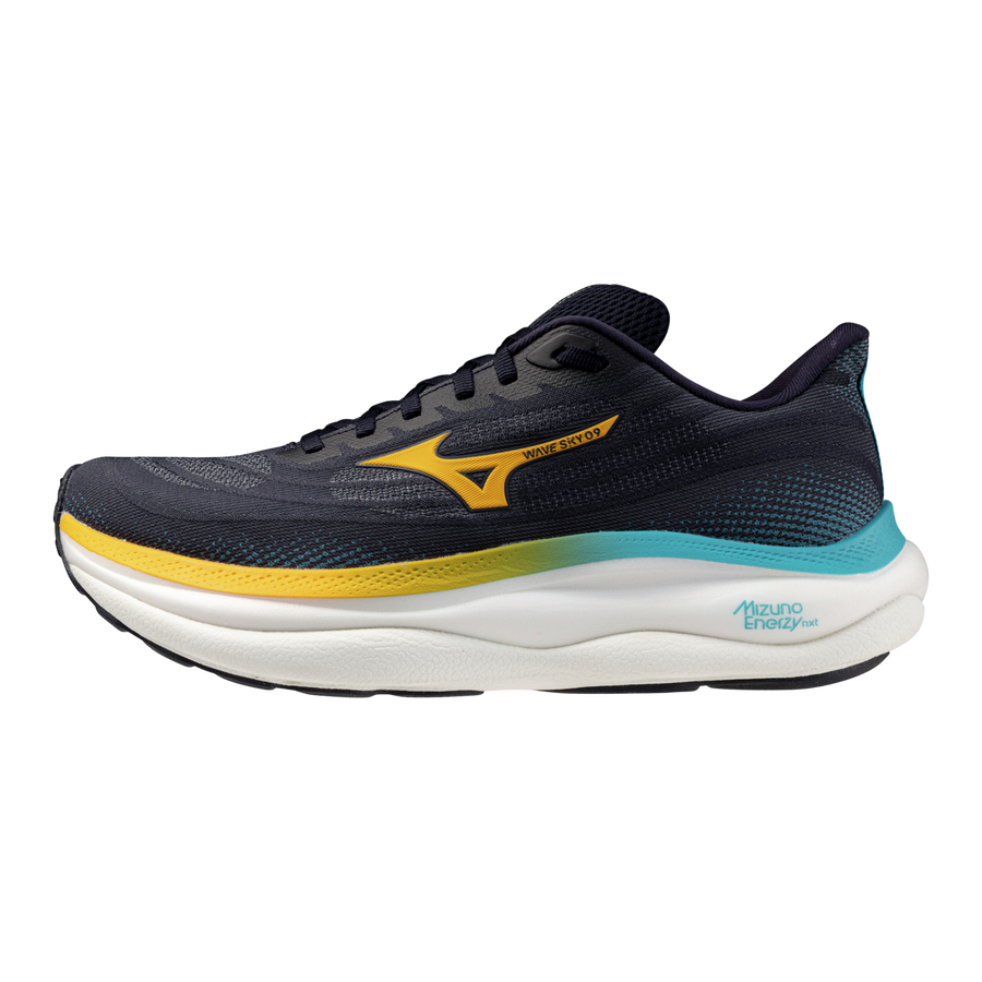 Mizuno WAVE SKY 9 Baritone Blue/Citrus/Capri Bre